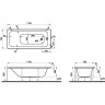 Акриловая ванна VITRA OPTIMUM NEO 170x75 см