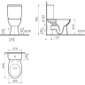 Безободковый напольный унитаз VITRA REIN 9857B003-7200 c сиденьем микролифт