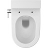 Безободковый подвесной унитаз VITRA NEST c функцией биде, встроенным смесителем, с бачком VITRA FRESH для моющего средства дюропластовое сиденье микролифт