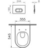 Инсталляция с унитазом VITRA INTEGRA ROUND L-BOX с толстым быстросъёмным сиденьем с микролифтом, клавиша хром матовый