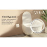 Инсталляция с унитазом VITRA ZENTRUM L-BOX с быстросъёмным сиденьем с микролифтом, клавиша хром глянцевый