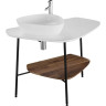 Керамическая столешница под раковину VITRA PLURAL 100 см, цвет матовый белый, левосторонняя