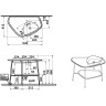 Керамическая столешница под раковину VITRA PLURAL 100 см, цвет матовый белый, правосторонняя