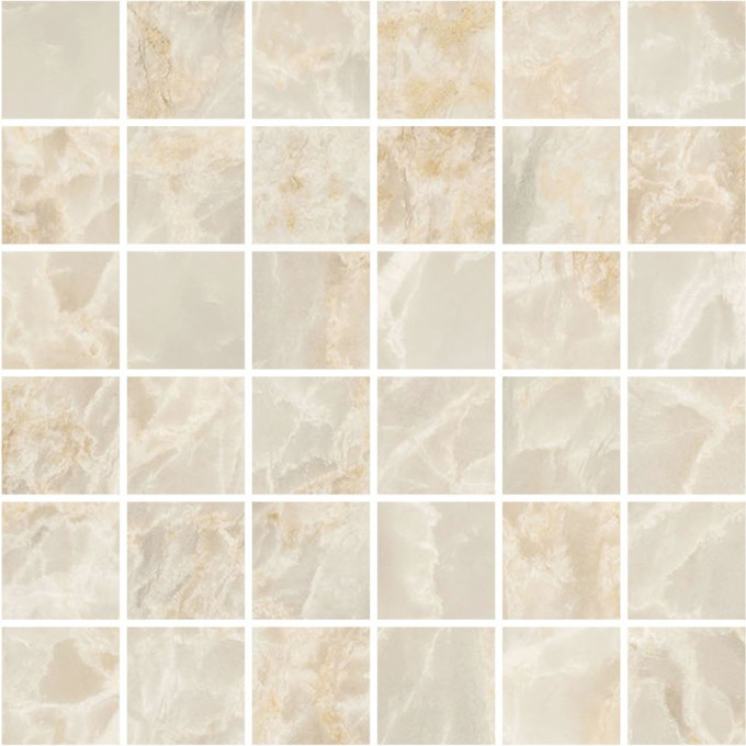Керамогранит VITRA MARBLE-X R9 Ректификат Мозаика Скайрос Кремовый Лаппато 5x5
