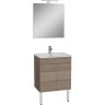 Комплект мебели VITRA MIA 60 см с дверцами (тумба, раковина, зеркало c подсветкой, ножки), кордоба