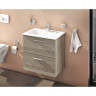 Комплект мебели VITRA MIA 60 см с дверцами (тумба, раковина, зеркало c подсветкой, ножки), кордоба