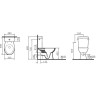 Комплект напольного безободкового унитаза VITRA S10 OPEN-BACK, сиденье микролифт, механизм 3/6 л