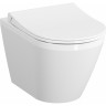Комплект подвесной безободковый унитаз VITRA INTEGRA ROUND, система инсталляции VITRA V12, кнопка SIRIUS глянцевый хром, тонкое сиденье микролифт