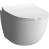 Комплект подвесной безободковый унитаз VITRA SENTO RIM-EX, система инсталляции VITRA V12, кнопка SIRIYUS матовый хром, тонкое сиденье микролифт