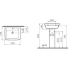Комплект раковина c пьедесталом VITRA FORM 300 55 см