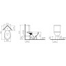 Комплект углового унитаза VITRA ARKITEKT, стандартное сиденье, механизм 3/6 л
