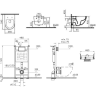 Комплект унитаза с инсталляцией VITRA L-BOX SENTO 9830B003-7212 с сиденьем Микролифт и клавишей смыва Хром