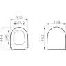 Крышка-сиденье VITRA SENTO тонкое дюропластовое микролифт матовый черный