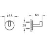 Крючок для халатов VITRA ORIGIN, цвет черный матовый