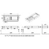 Модуль под раковину VITRA ORIGIN 120 см с выдвижным ящиком, левосторонний, черный дуб