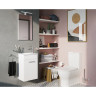 Набор VITRA MIA 40 см с дверцей (раковина, шкаф под раковину, зеркало), цвет белый глянцевый