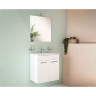 Набор VITRA MIA 60 см с дверцами (раковина, шкаф под раковину, зеркало), цвет белый глянцевый