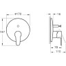 Набор встроенной душевой системы VITRA ORIGIN на 3 направления, хром (верхняя лейка, излив, ручной душ, смеситель встроенный внешняя и внутренняя часть)