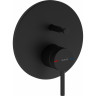Набор встроенной душевой системы VITRA ORIGIN на 3 направления, матовый черный (верхняя лейка, излив, ручной душ, смеситель встроенный внешняя и внутренняя часть)