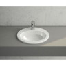 Накладная раковина VITRA S20, круглая 48 cм, c переливом, цвет белый