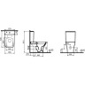 Напольный унитаз VITRA POLAR безободковый двурежимный механизм смыва 3/6 л сиденье микролифт