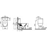 Напольный унитаз VITRA S10 SMOOTHFLUSH безободковый c термопластовым сиденьем микролифт