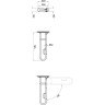 Поручень опорный настенный VITRA ARKITEKT, подъемный