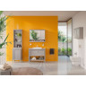 Шкаф VITRA VALARTE 80 см с зеркальными дверцами, с LED подсветкой, цвет серый матовый
