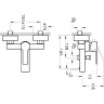 Смеситель для ванны с душем VITRA FLO S