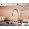 Смеситель VITRA INOX с выдвижным изливом для кухни