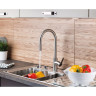 Смеситель VITRA INOX с выдвижным изливом для кухни