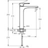 Смеситель VITRA ROOT ROUND для раковины-чаши матовый черный