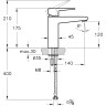 Смеситель VITRA ROOT SQUARE для раковины, хром