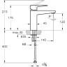Смеситель VITRA ROOT SQUARE для раковины матовый черный
