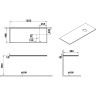 Столешница VITRA ORIGIN 120 см, правосторонняя, темный вяз