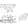 Столешница VITRA PLURAL 160 см под 2 раковины, цвет американский орех