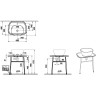 Столешница VITRA PLURAL 70 см под раковину, пристенная, низкая, цвет матовый белый