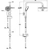 Стойка с тропическим и ручным душем VITRA SYSTEM RAIN