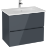 Тумба с раковиной VITRA MIA PLUS SQUARE 69741, 80 см, подвесная