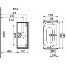 Тумба VITRA NEST с раковиной c 1м ящиком, 80 см, с LED подсветкой, цвет натуральная древесина