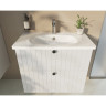 Тумба VITRA ROOT GROOVE 60 см с круглой раковиной 2 ящика матовый белый