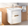 Тумба VITRA SENTO с раковиной, с 2 ящиками, 65 см, с LED подсветкой, цвет матовый белый ( ножки 61069 заказываются отдельно )