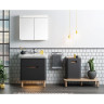 Тумба VITRA SENTO с раковиной, с 2 ящиками, 80 см, с LED подсветкой, цвет матовый антрацит ( ножки 61069 заказываются отдельно )