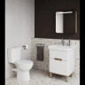 Тумба VITRA SENTO с раковиной, с 2 ящиками, 80 см, с LED подсветкой, цвет матовый белый ( ножки 61069 заказываются отдельно )