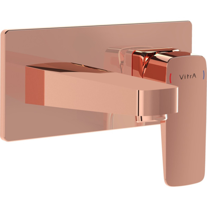 Встроенный смеситель для раковины VITRA ROOT SQUARE настенный, медь