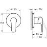 Встроенный смеситель VITRA ROOT ROUND для душа хром