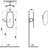 Зеркало VITRA PLURAL 35 см, поворотное, цвет американский орех